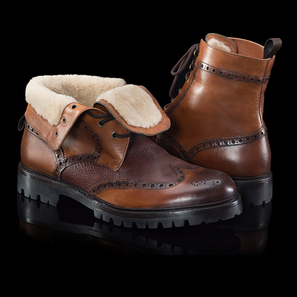 Wingtip winter boots on sale